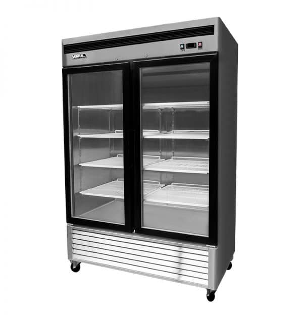 Freezer Acero Inox. 2 ptas Vidrio VF2PS-1400V